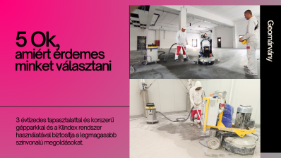 Betoncsiszolás a Klindex rendszerrel